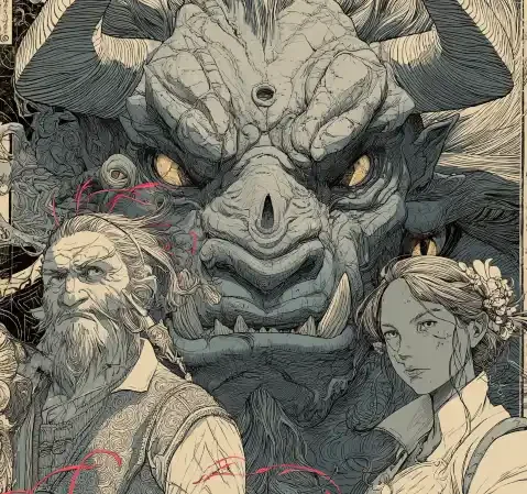 古惑仔漫画阅读场景，桌上摊开漫画书与笔记